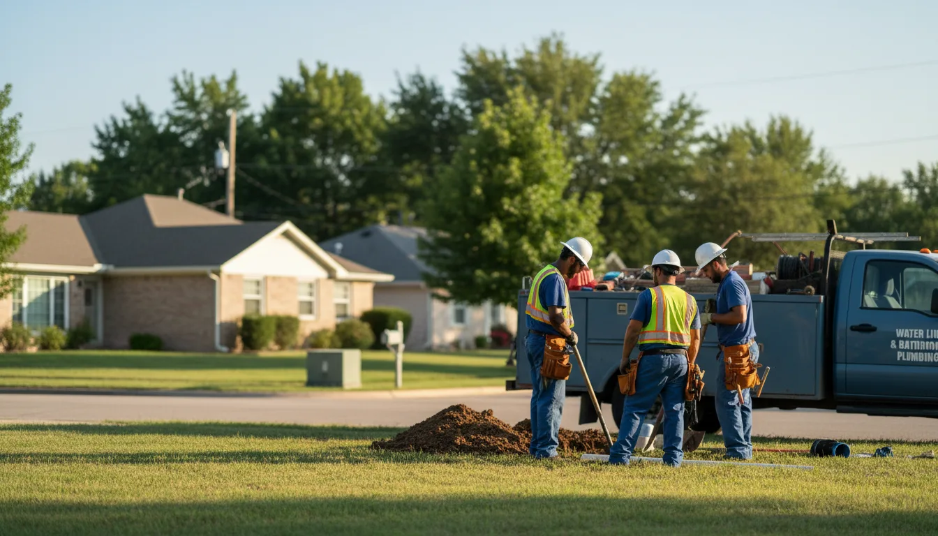 Residential water line and bathroom plumbing service in Rochester, IN